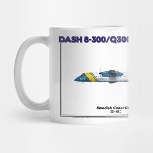 DeHavilland Canada Dash 8-300/Q300 - Swedish Coast Guard (Art Print) Mug